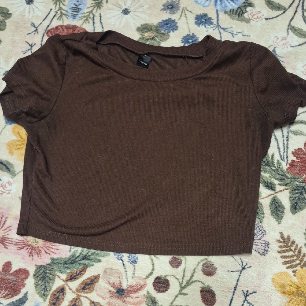Chocolate Brown Crop Top